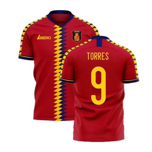 Spain 2025-2026 Home Concept Football Kit (Libero) (TORRES 9)