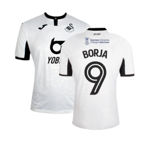 Swansea City 2019-20 Home Shirt ((Good) M) (Borja 9)