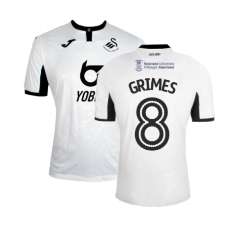 Swansea City 2019-20 Home Shirt ((Good) M) (Grimes 8)