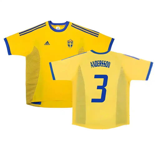 Sweden 2002-03 Home Shirt ((Very Good) S) (Andersson 3)
