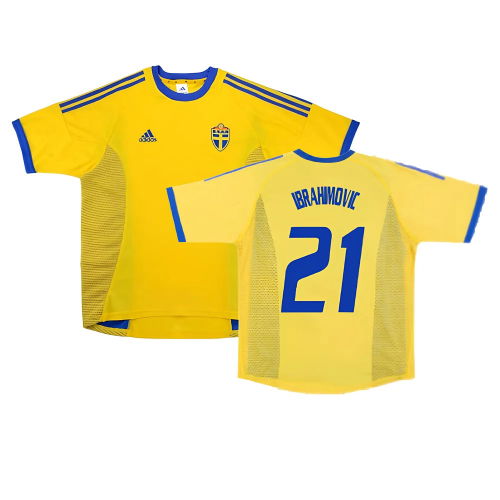 Sweden 2002-03 Home Shirt ((Very Good) S) (Ibrahimovic 21)