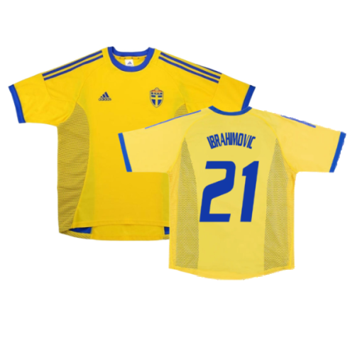 Sweden 2002-03 Home Shirt ((Very Good) S) (Ibrahimovic 21)  Sweden 2002-03 Home Shirt ((Very Good) S) (Ibrahimovic 21)