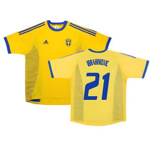 Sweden 2002-03 Home Shirt ((Very Good) S) (Ibrahimovic 21)