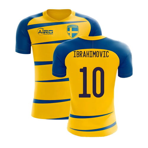Sweden 2025-2026 Home Concept Football Kit (Airo) (IBRAHIMOVIC 10)