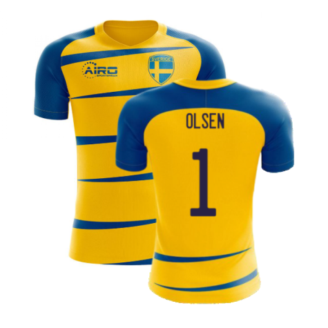 Sweden 2023-2024 Home Concept Football Kit (Airo) (OLSEN 1)