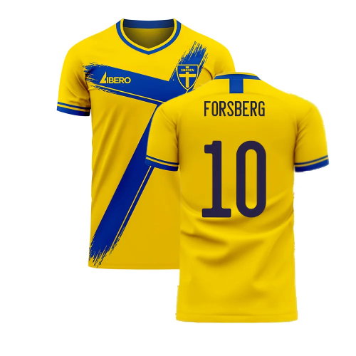 Sweden 2025-2026 Home Concept Football Kit (Libero) (FORSBERG 10)