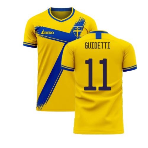 Sweden 2025-2026 Home Concept Football Kit (Libero) (GUIDETTI 11)