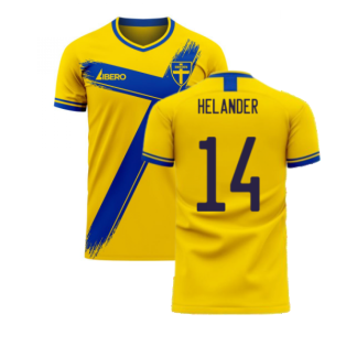Sweden 2023-2024 Home Concept Football Kit (Libero) (HELANDER 14)