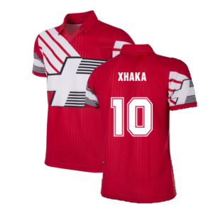 Switzerland 1990-92 Retro Football Shirt (XHAKA 10)