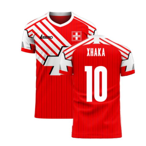 Switzerland 2023-2024 Retro Concept Football Kit (Libero) (XHAKA 10)