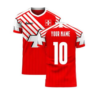Switzerland 2025-2026 Retro Concept Football Kit (Libero) (Your Name)