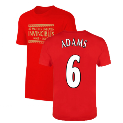 The Invincibles 49 Unbeaten T-Shirt (Red) (ADAMS 6)