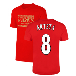 The Invincibles 49 Unbeaten T-Shirt (Red) (ARTETA 8)