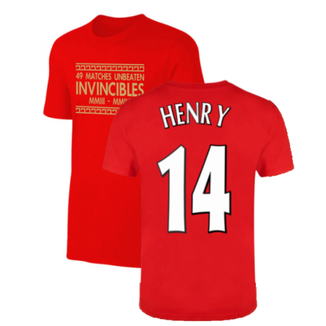 The Invincibles 49 Unbeaten T-Shirt (Red) (HENRY 14)