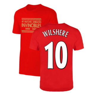 The Invincibles 49 Unbeaten T-Shirt (Red) (WILSHERE 10)