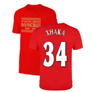 The Invincibles 49 Unbeaten T-Shirt (Red) (XHAKA 34)