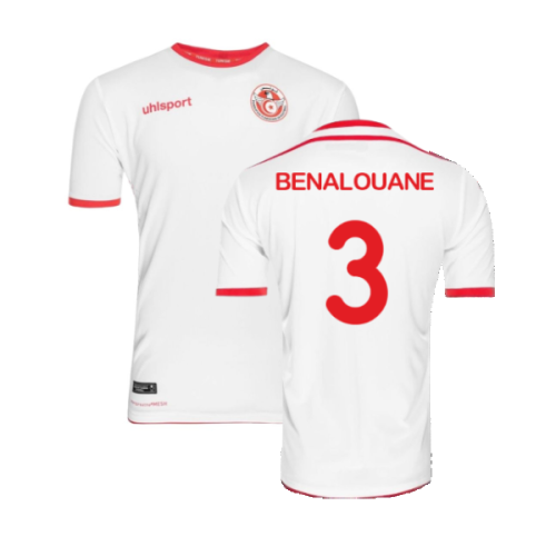 Tunisia 2018 Home Shirt ((Excellent) M) (Benalouane 3)