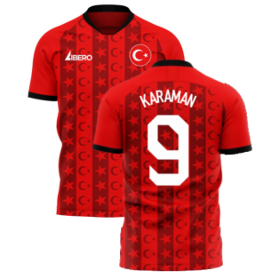 Turkey 2023-2024 Home Concept Football Kit (Libero) (KARAMAN 9)