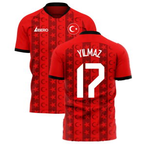Turkey 2025-2026 Home Concept Football Kit (Libero) (YILMAZ 17)