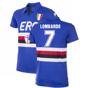 U. C. Sampdoria 1991 - 92 Retro Football Shirt (LOMBARDO 7)