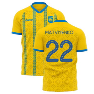 Ukraine 2025-2026 Home Concept Football Kit (Libero) (MATVIYENKO 22)