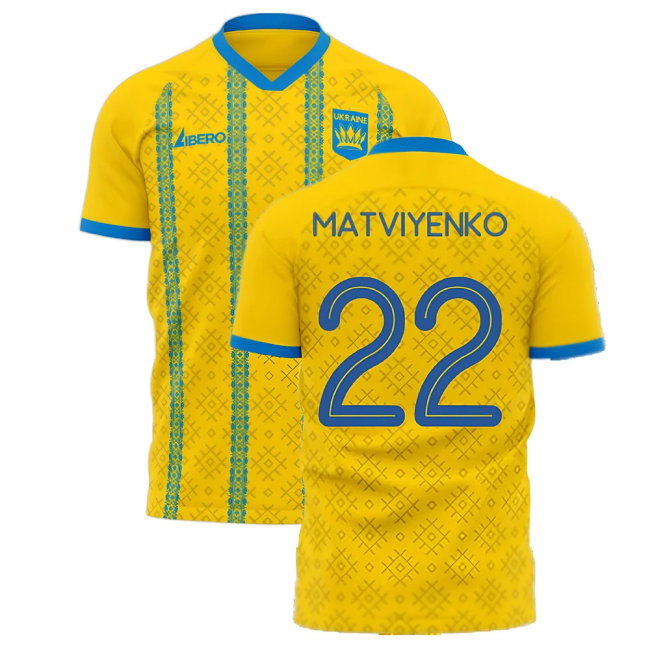 Ukraine 2025-2026 Home Concept Football Kit (Libero) (MATVIYENKO 22)