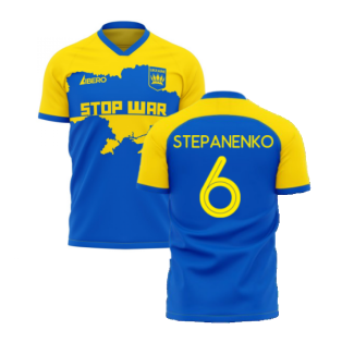 Ukraine Stop War Concept Football Kit (Libero) - Blue (STEPANENKO 6)