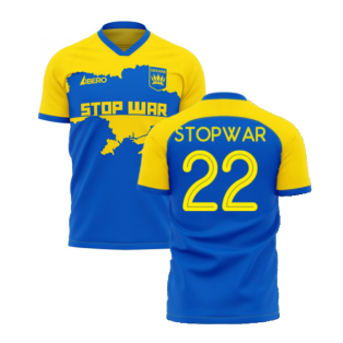 Ukraine Stop War Concept Football Kit (Libero) - Blue (STOP WAR 22)