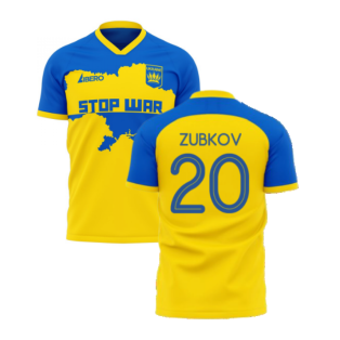 Ukraine Stop War Concept Football Kit (Libero) - Yellow (ZUBKOV 20)