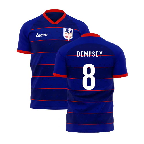 United States 2025-2026 Away Concept Football Kit (Libero) (DEMPSEY 8)