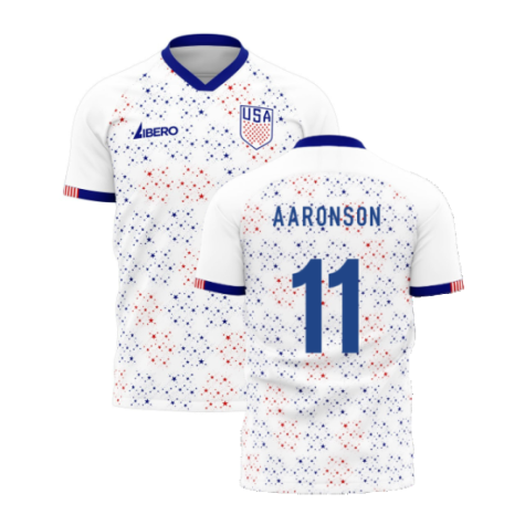 United States 2023-2024 Home Concept Football Kit (Libero) (AARONSON 11)