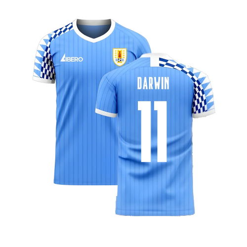 Uruguay 2025-2026 Home Concept Football Kit (Libero) (DARWIN 11)