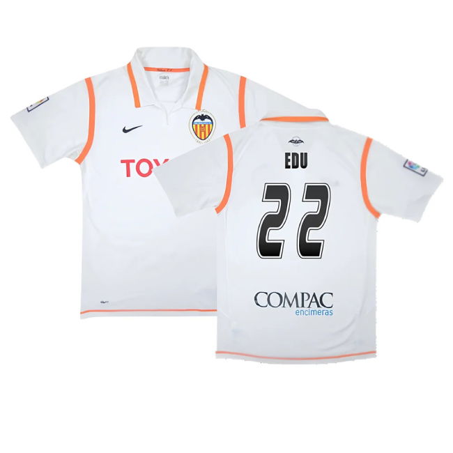 Valencia 2007-08 Home Shirt ((Excellent) S) (Edu 22)