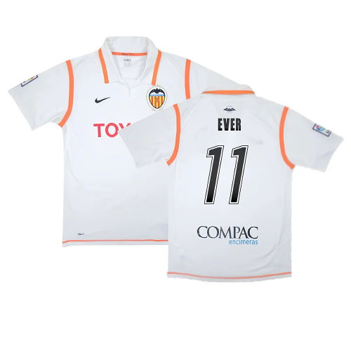 Valencia 2007-08 Home Shirt ((Excellent) S) (Ever 11)
