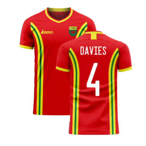 Wales 2023-2024 Home Concept Football Kit (Libero) (DAVIES 4)