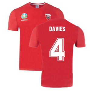 Wales 2021 Polyester T-Shirt (Red) (DAVIES 4)