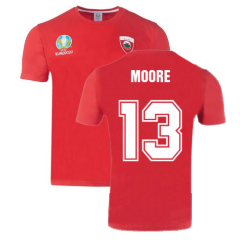 Wales 2021 Polyester T-Shirt (Red) (MOORE 13)