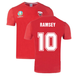 Wales 2021 Polyester T-Shirt (Red) (RAMSEY 10)