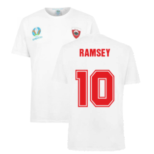 Wales 2021 Polyester T-Shirt (White) (RAMSEY 10)