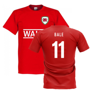 Wales Football Team T-Shirt - Red (BALE 11)