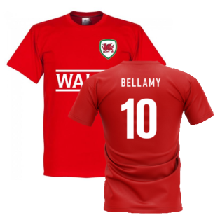 Wales Football Team T-Shirt - Red (BELLAMY 10)