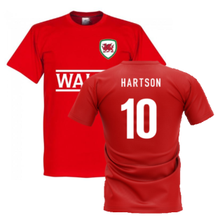 Wales Football Team T-Shirt - Red (HARTSON 10)