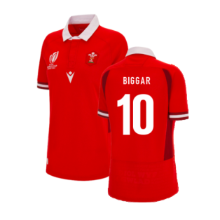Wales RWC 2023 WRU Home Rugby Shirt (Ladies) (Biggar 10)