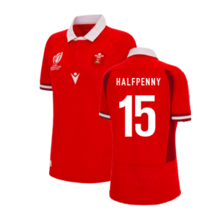 Wales RWC 2023 WRU Home Rugby Shirt (Ladies) (Halfpenny 15)