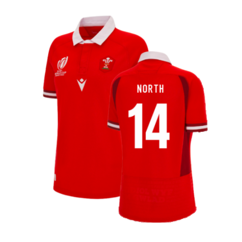 Wales RWC 2023 WRU Home Rugby Shirt (Ladies) (North 14)