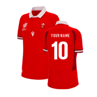 Wales RWC 2023 WRU Home Rugby Shirt (Ladies) (Your Name)