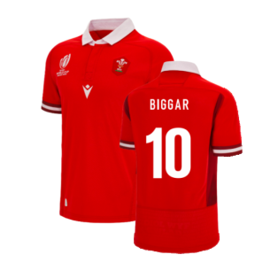 Wales RWC 2023 WRU Rugby Cotton Home Shirt (Biggar 10)