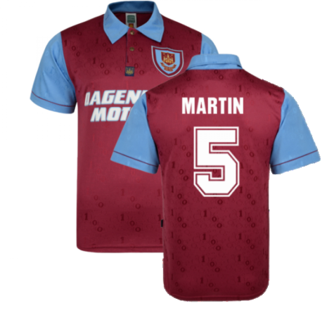 West Ham 1995-1996 Home Retro Shirt (Martin 5)