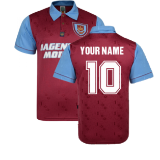 West Ham 1995-1996 Home Retro Shirt (Your Name)