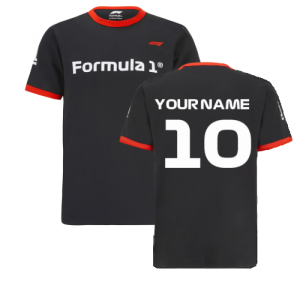 2022 Formula 1 F1 Ringer Tee (Black) (Your Name)